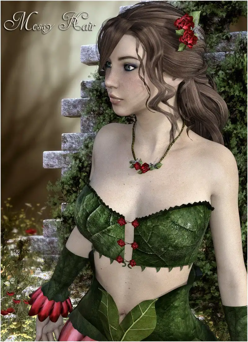 Messy Hair G3 and G2 for DS and Poser_DAZ3DDL