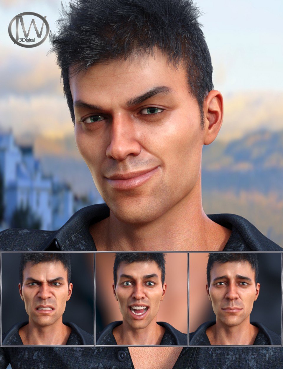 Modern Man – Expressions for Genesis 8 Male and Diego 8_DAZ3D下载站
