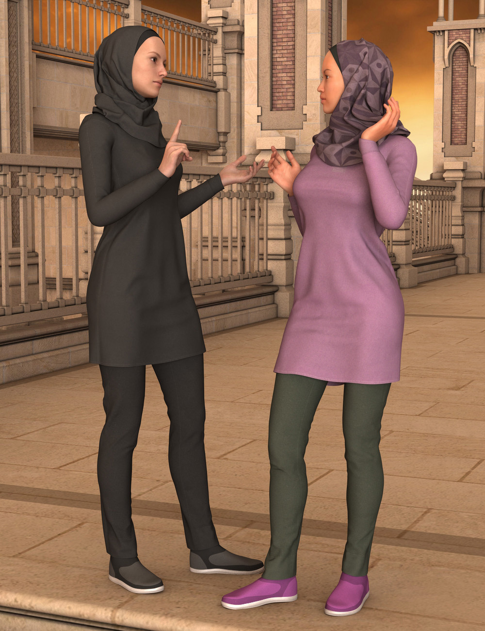 Modern Muslim Woman for Genesis 2 Female(s)_DAZ3D下载站