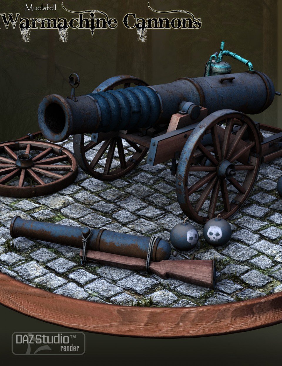 Muelsfell Warmachine Cannons_DAZ3D下载站