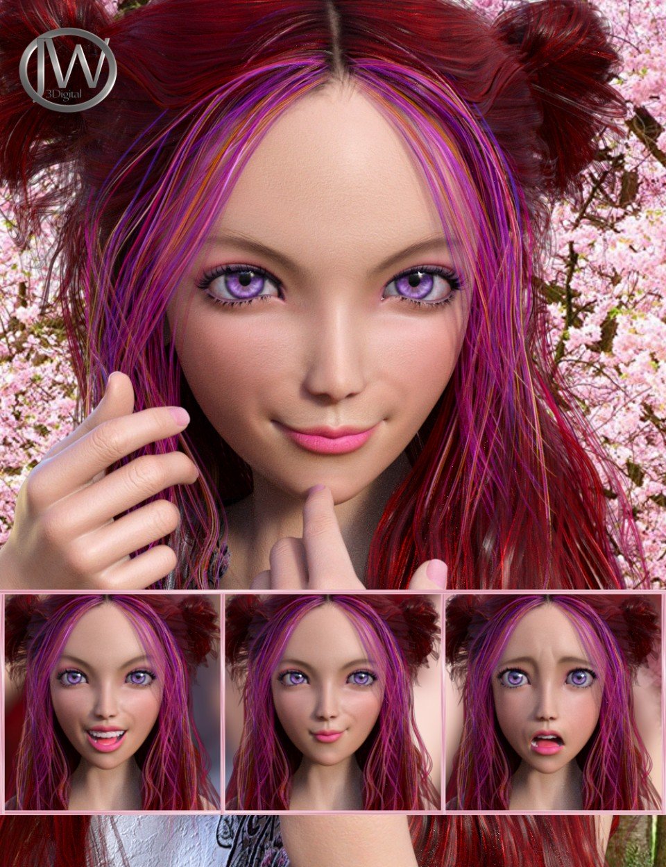 My Style – Expressions for Genesis 8 Female and Kanade 8_DAZ3DDL