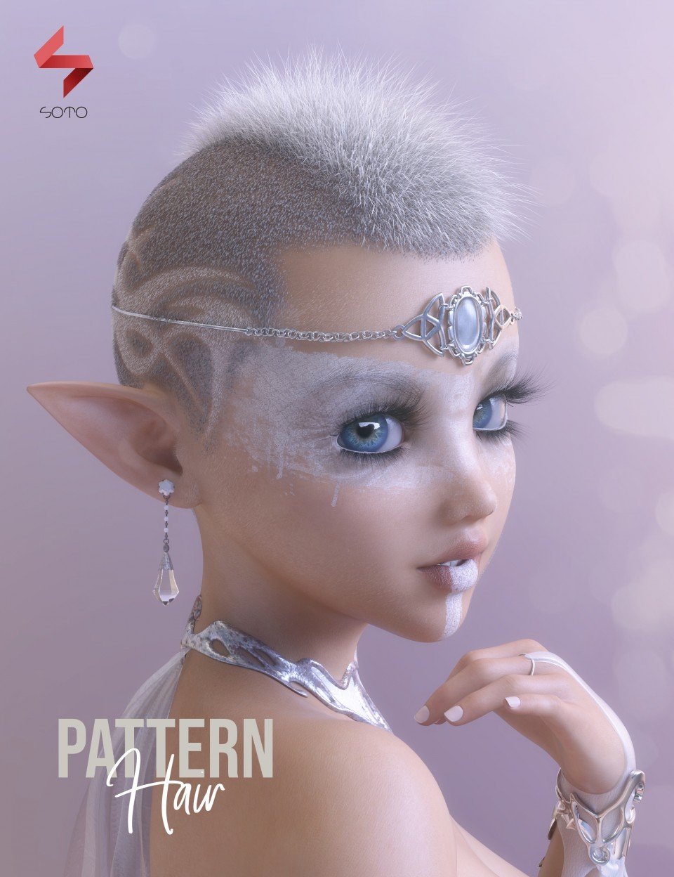 Pattern Hair for Genesis 3 and 8_DAZ3D下载站