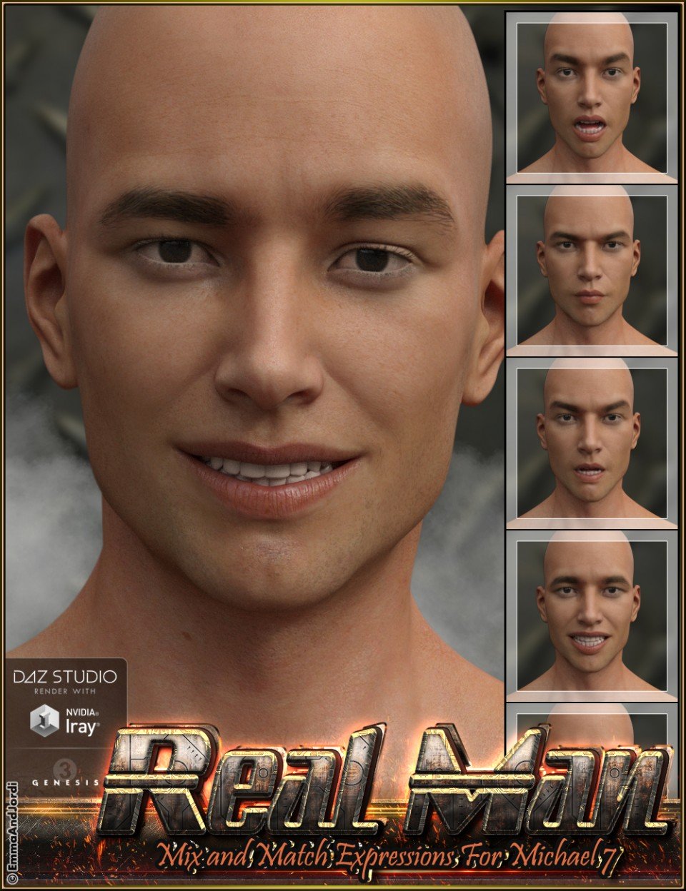 Real Man Mix and Match Expressions for Michael 7_DAZ3D下载站