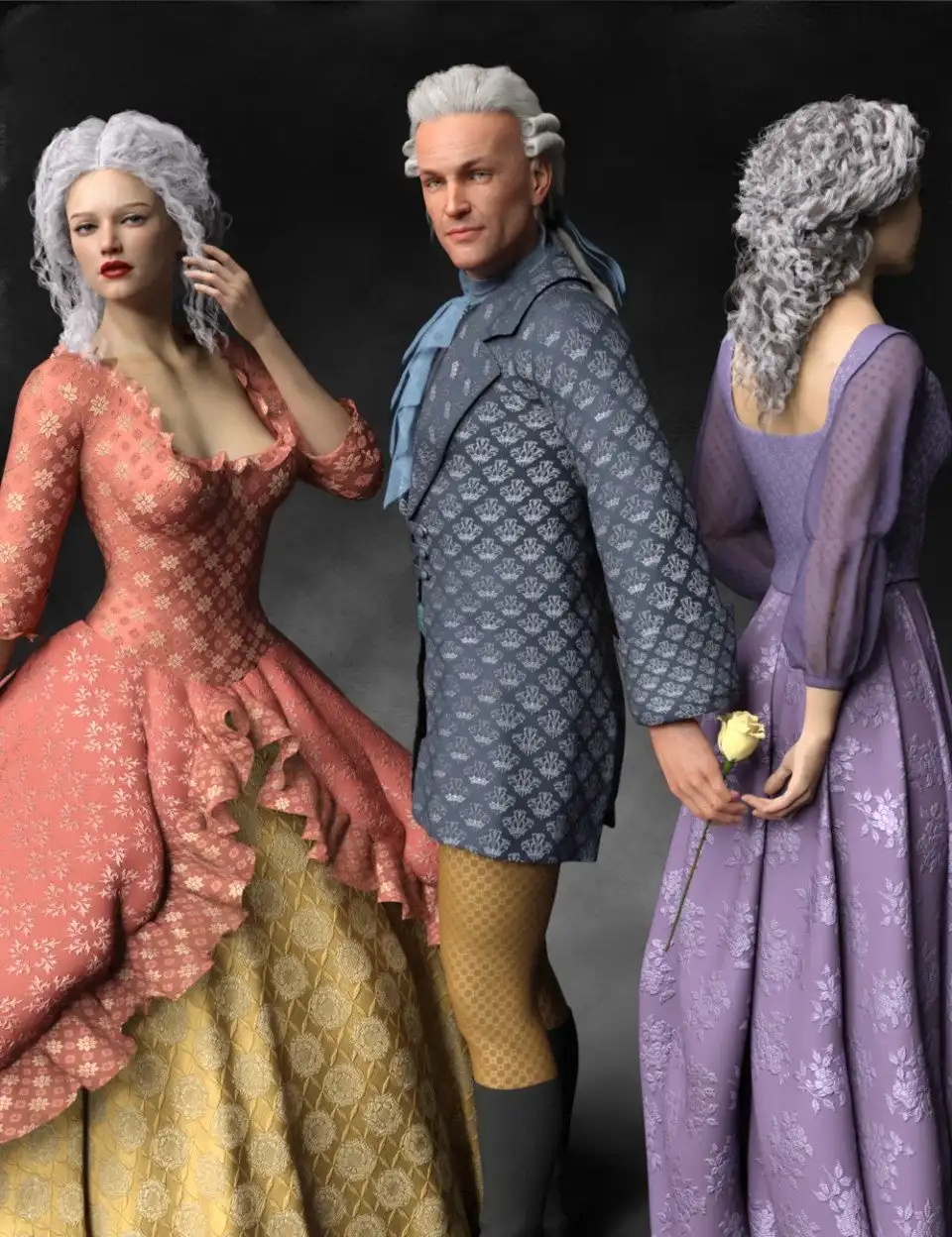 Regal Romance: Historical Pattern Iray Shader Presets_DAZ3DDL