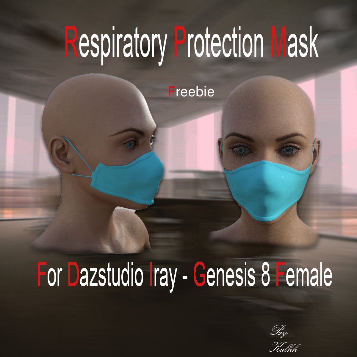 Respiratory Protection Mask for Dazstudio Iray Genesis 8 Female_DAZ3DDL