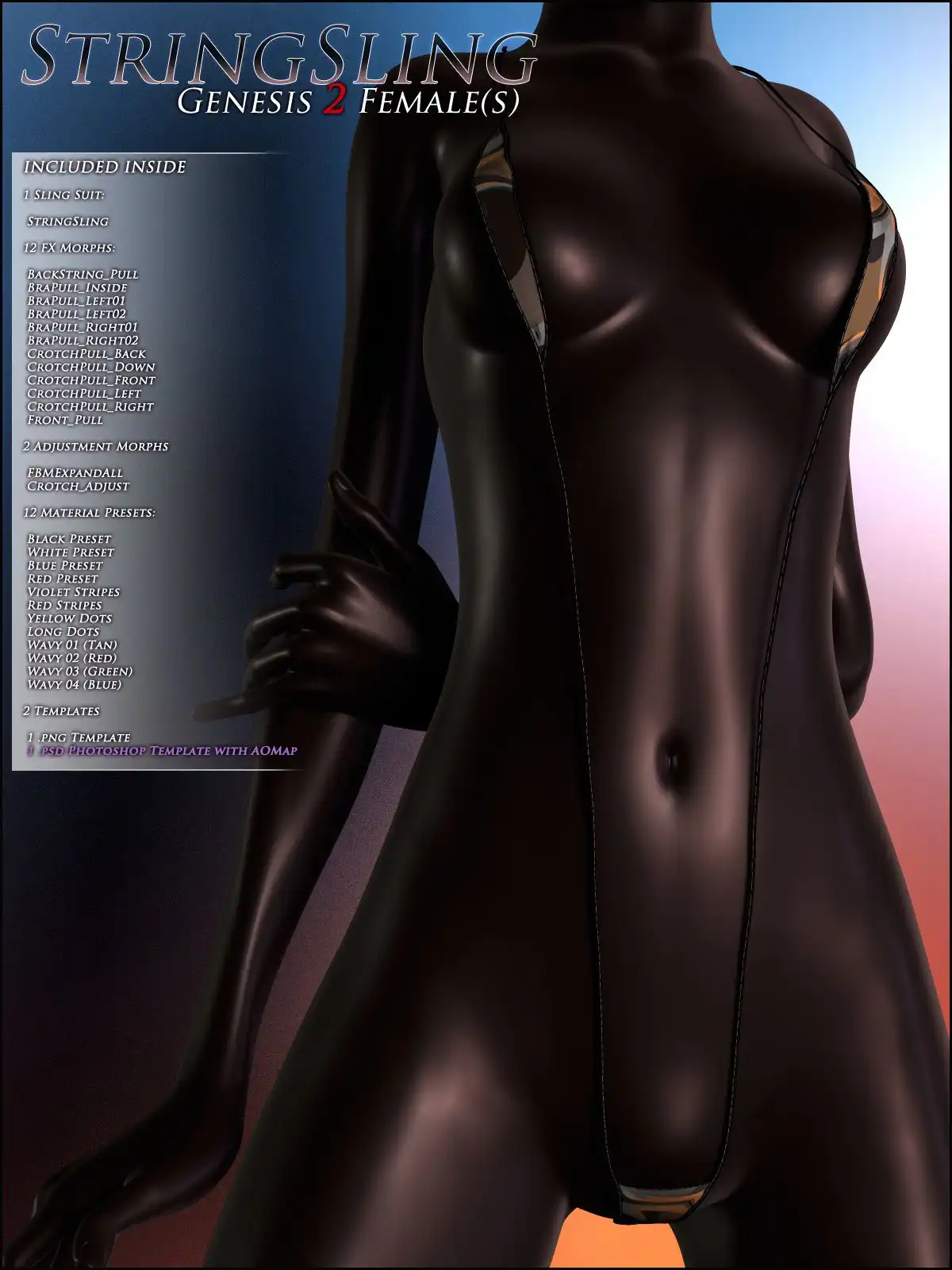 StringSling for Genesis 2 Females_DAZ3D下载站