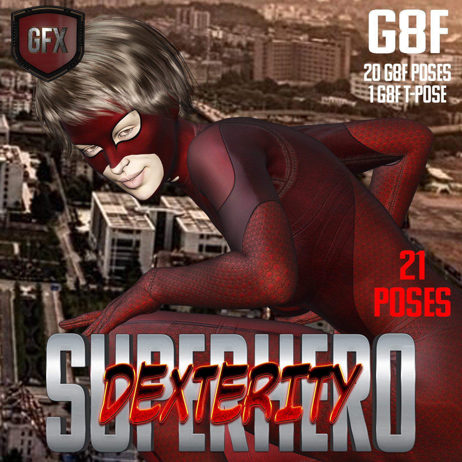SuperHero Dexterity for G8F Volume 1_DAZ3D下载站