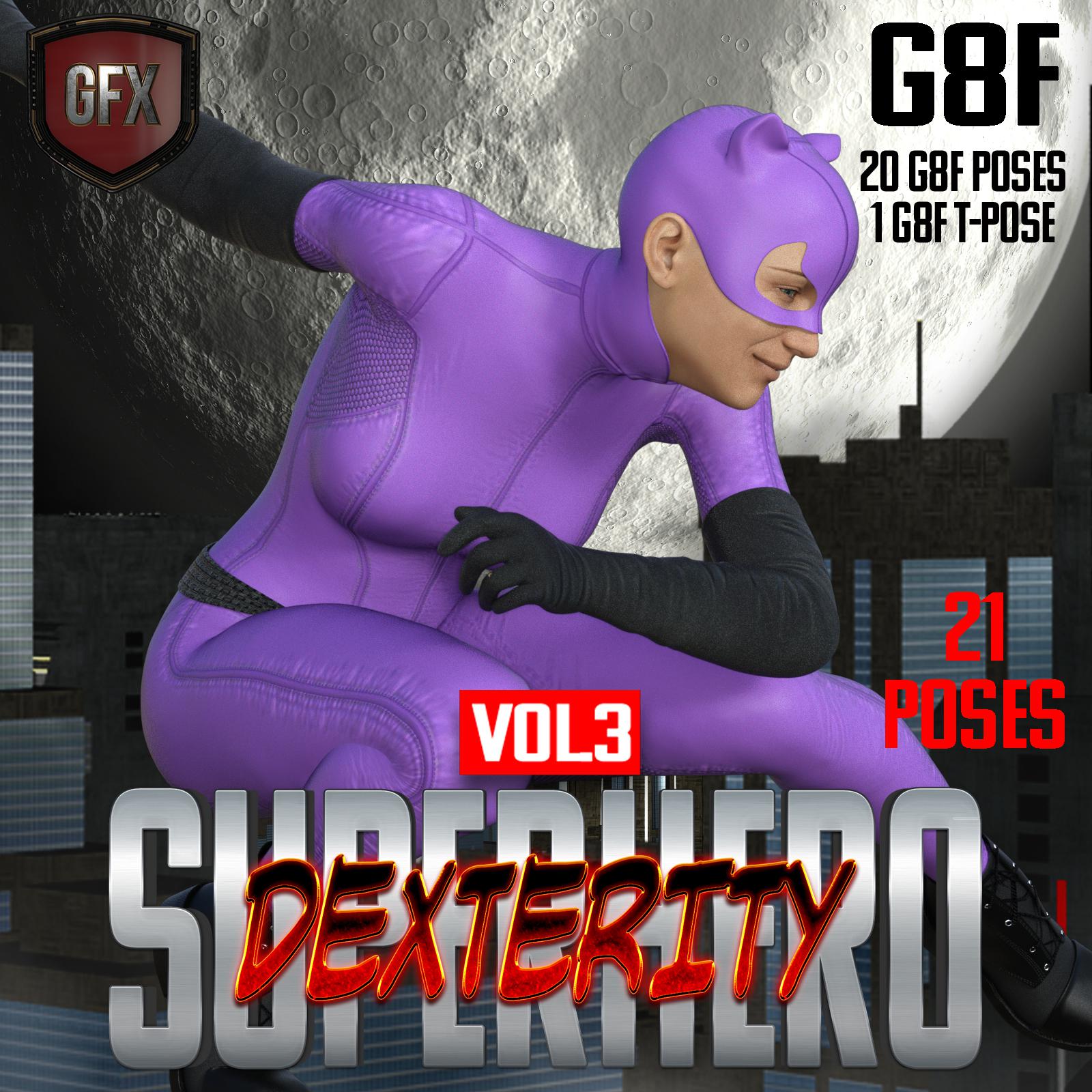 SuperHero Dexterity for G8F Volume 3_DAZ3D下载站