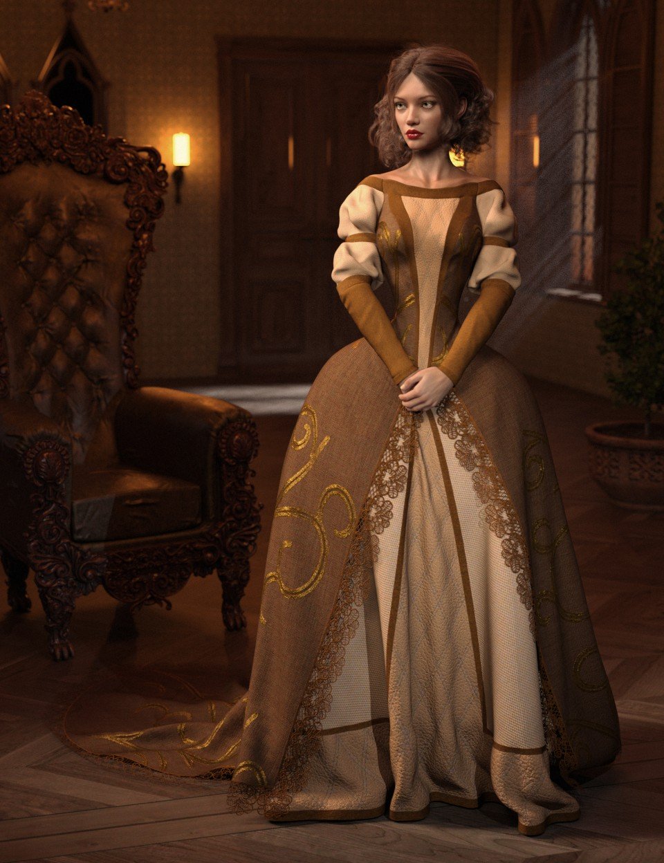 Texture Expansion for Gown of Fantasy 1_DAZ3D下载站