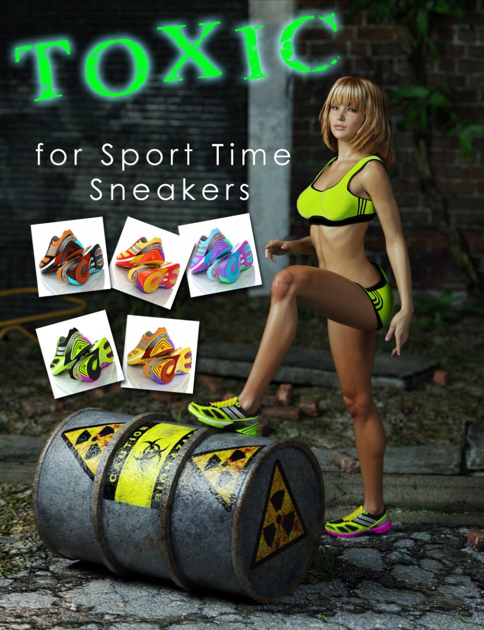 Toxic for Sport Time Sneakers_DAZ3D下载站