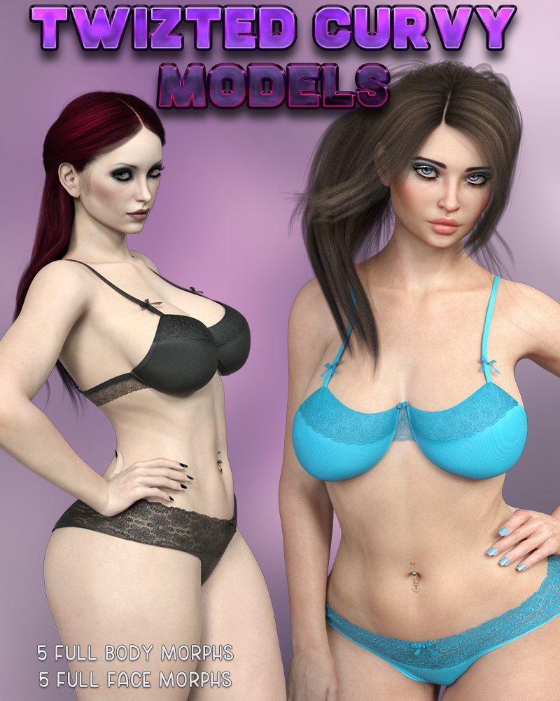 Twizted Curvy Models for Genesis 8 Female_DAZ3D下载站