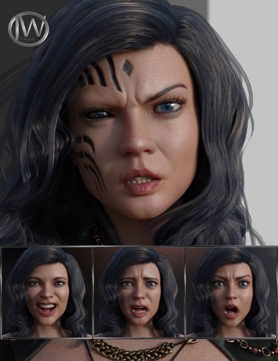 Unique and Special – Expressions for Genesis 8 Female and Zelara 8_DAZ3D下载站
