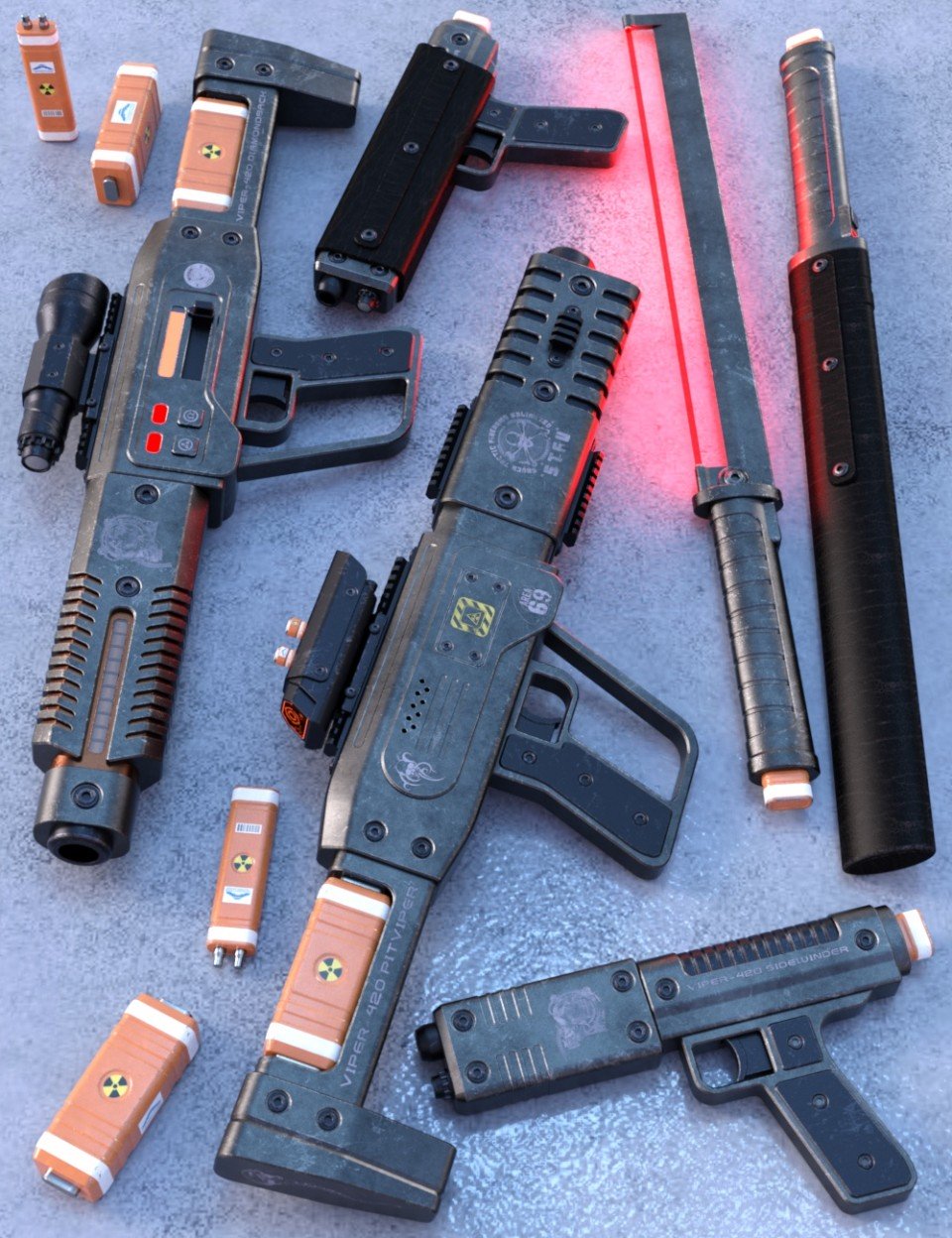 VIPER-420 Energy Rifle Set_DAZ3D下载站