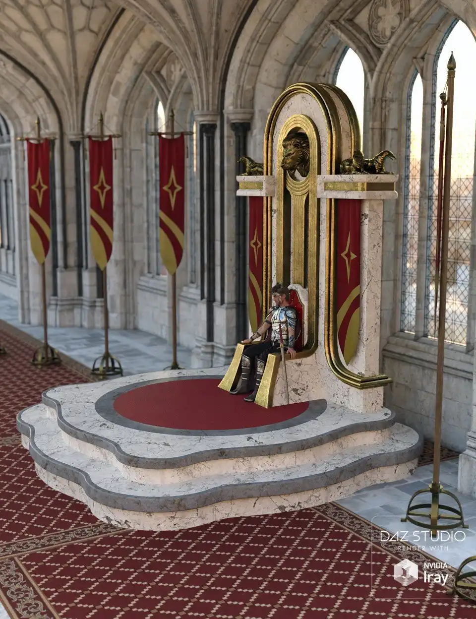 Winterblack Hall Throne Room Props_DAZ3DDL