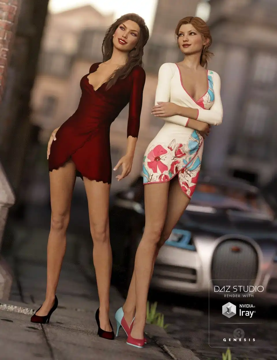 Wrap Dress Textures_DAZ3D下载站