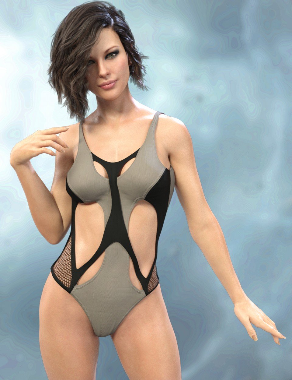X-Fashion Sport Bodysuit for Genesis 8 Female(s)_DAZ3D下载站
