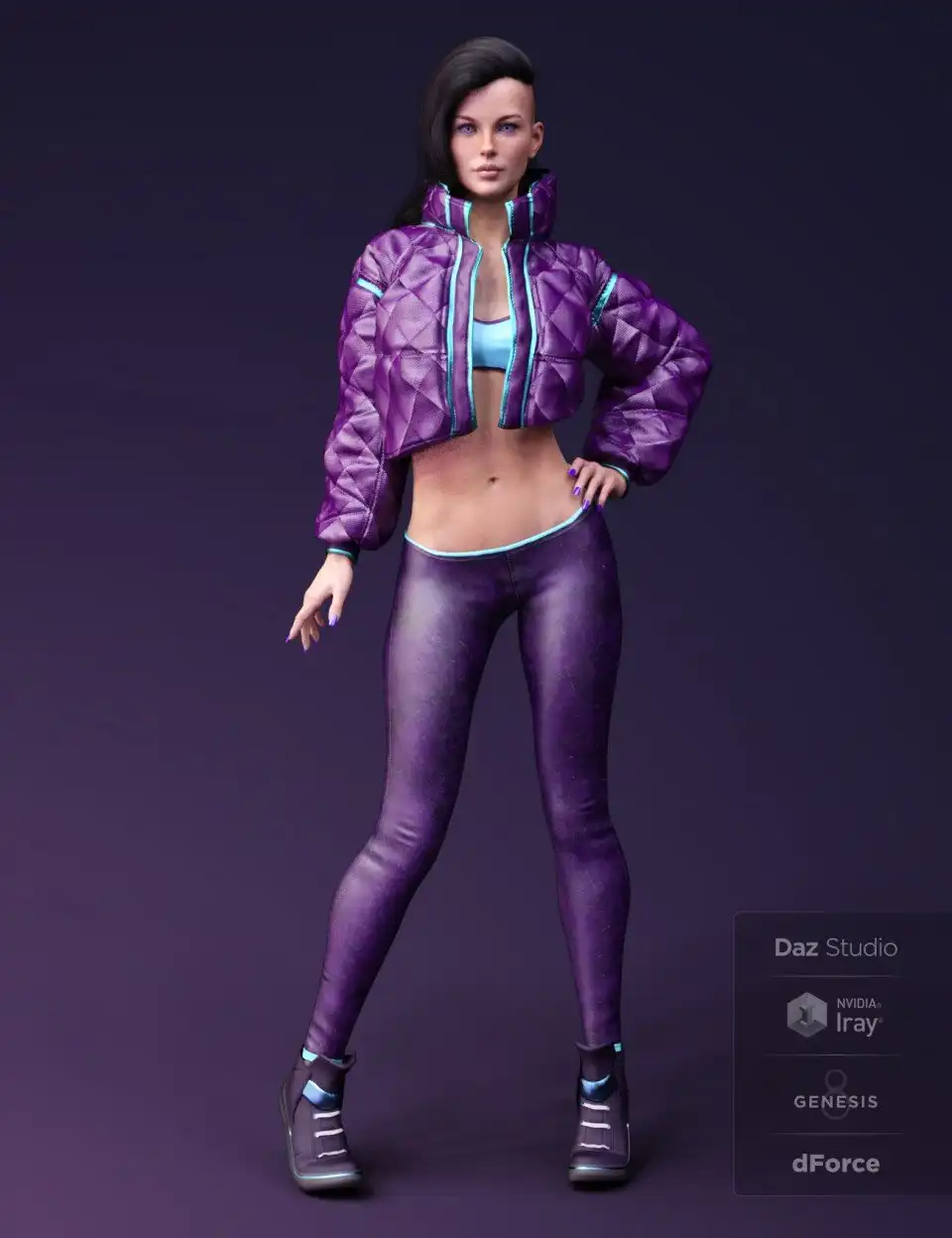 X-Fashion Street Dancer Outfit for Genesis 8 Female(s)_DAZ3DDL