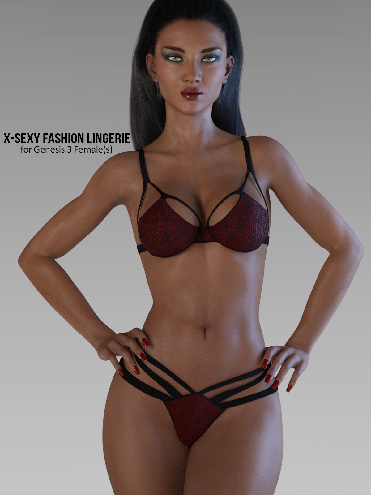 X-Sexy Fashion Lingerie for Genesis 3 Female(s)_DAZ3D下载站