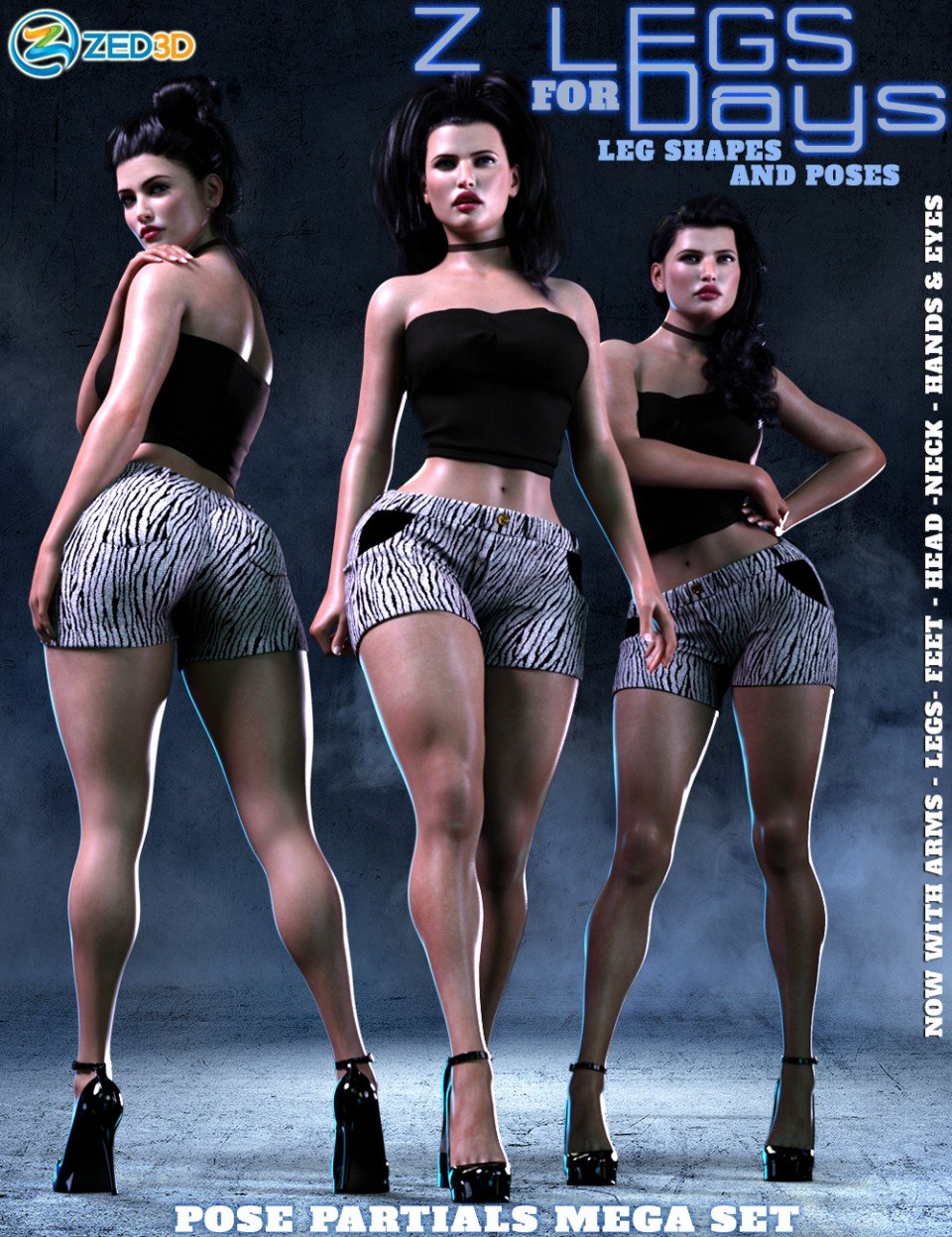 Z Legs for Days Shapes and Poses Mega Set_DAZ3D下载站