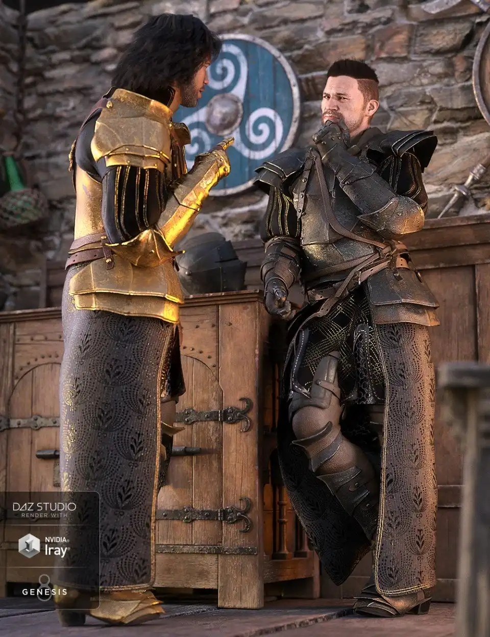 dForce Bellowtalons Knight Outfit Textures_DAZ3DDL