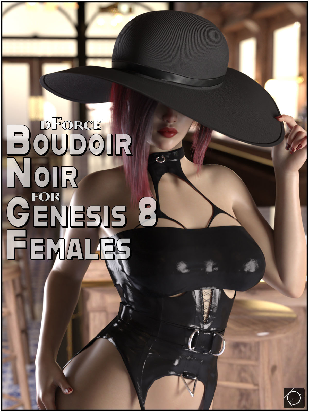 dForce Boudoir Noir for Genesis 8 Females_DAZ3D下载站