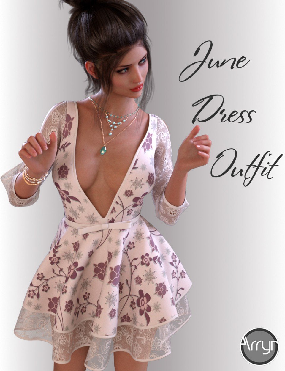 dForce June Holiday Dress Outfit for Genesis 8 Female(s)_DAZ3DDL