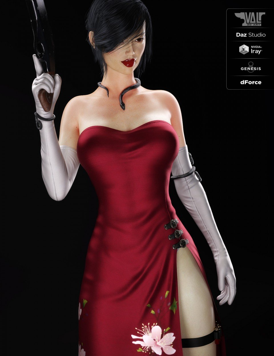 dForce Nicole Agent Outfit for Genesis 8 Female(s)_DAZ3D下载站