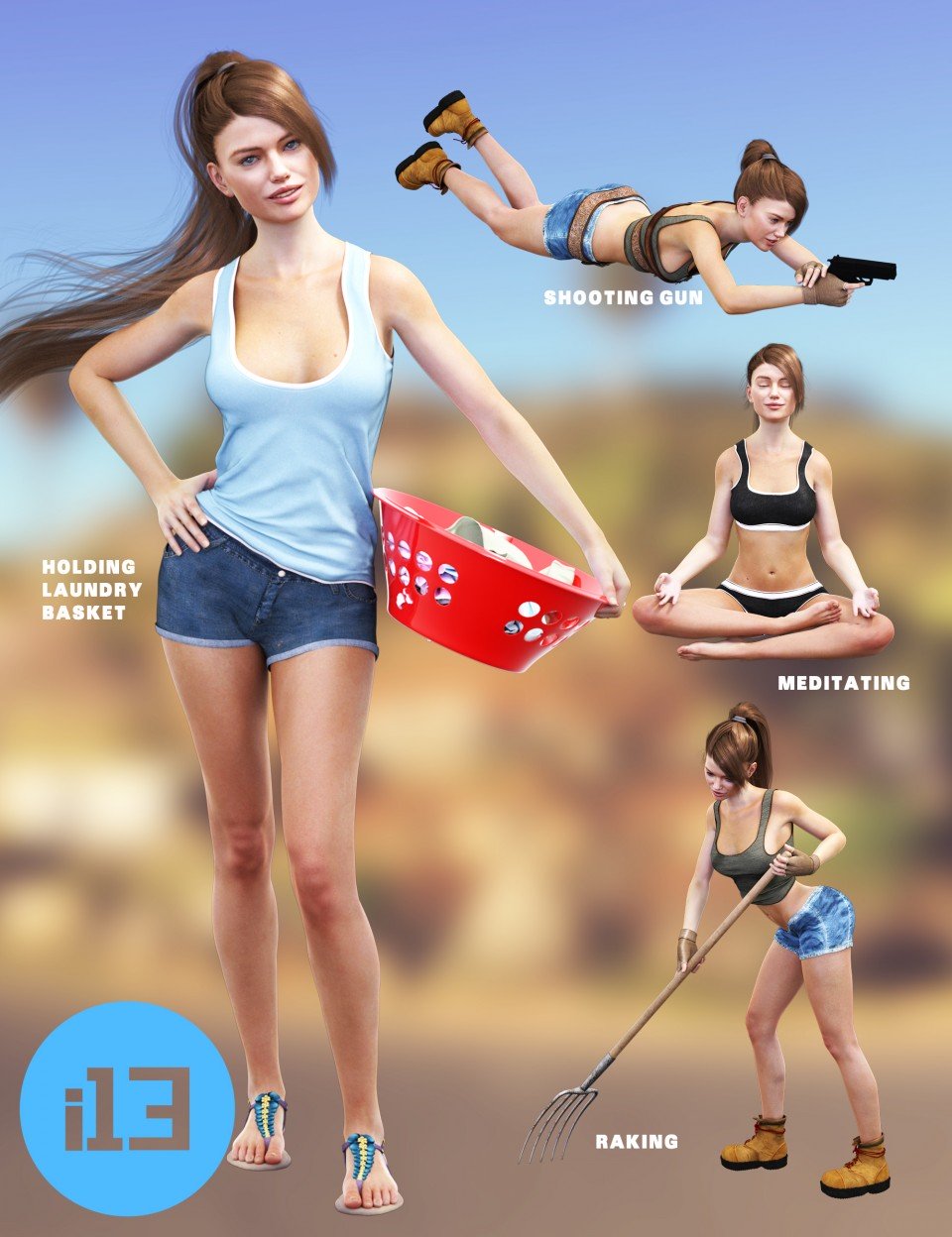 i13 75 Pose Variety Pack 2 for the Genesis 3 Female(s)_DAZ3DDL