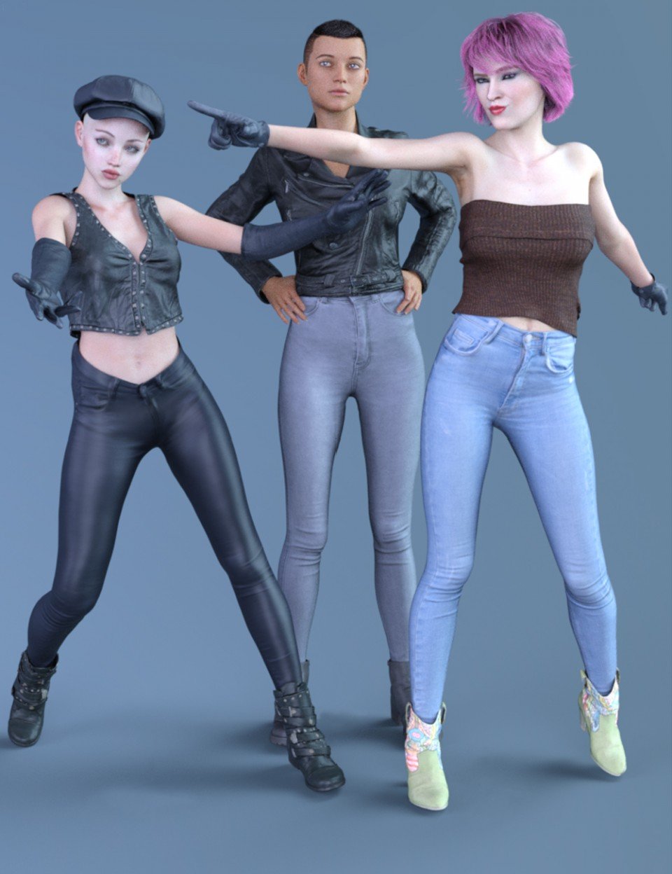 3 Pant Collection for Genesis 8 Female(s)_DAZ3D下载站