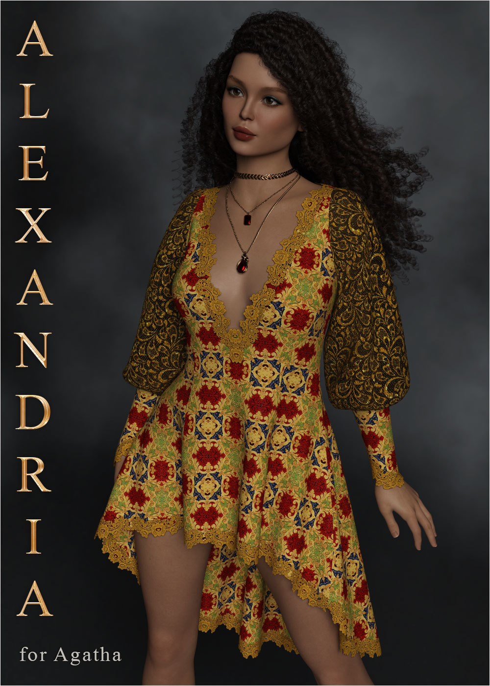 Alexandria for Agatha Dress_DAZ3D下载站
