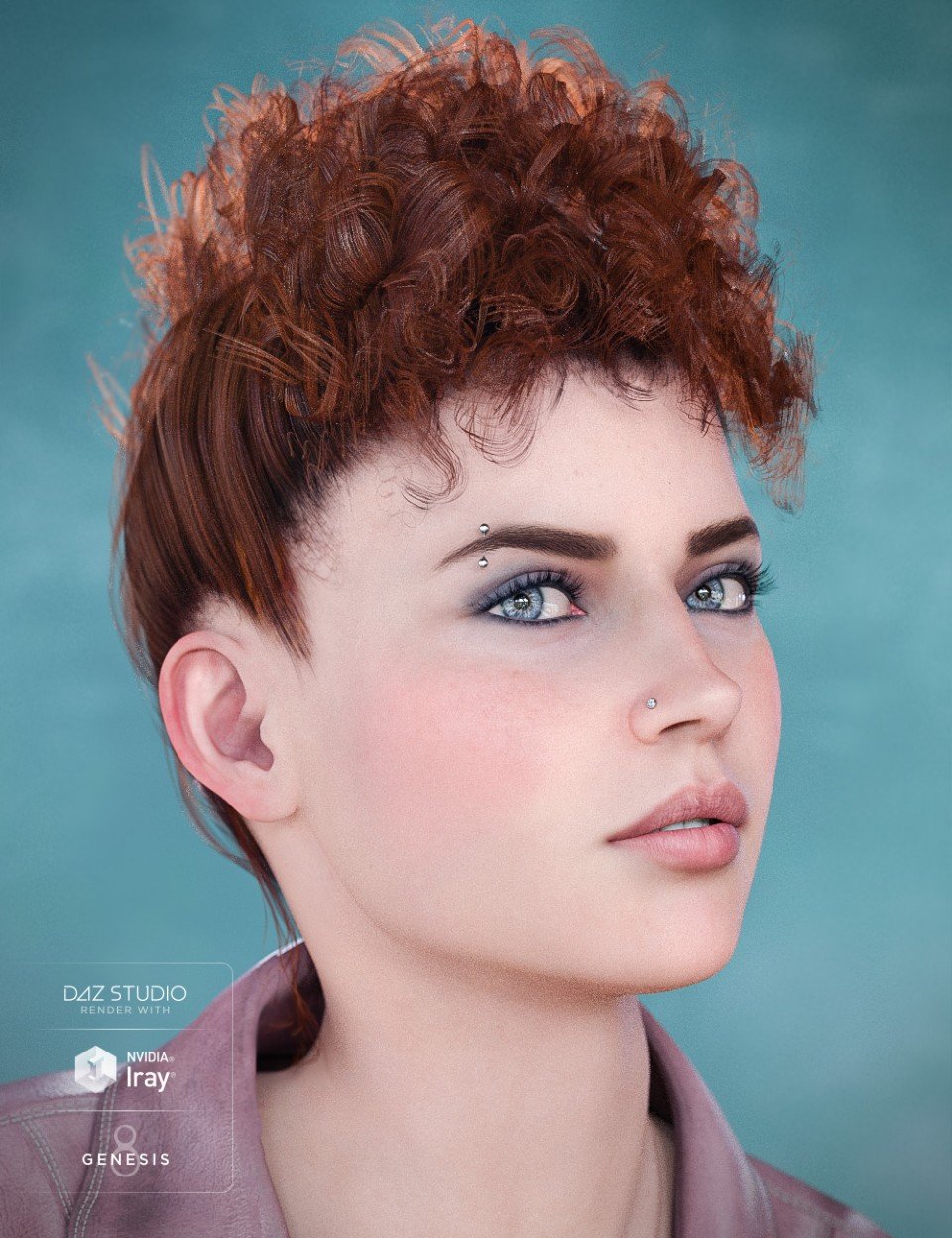 Bernedette Hair for Genesis 8 Female(s)_DAZ3D下载站