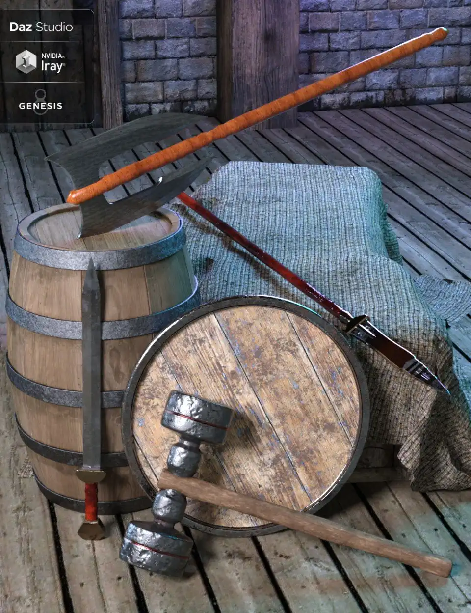 Black Market Blades Gladiator Basics for Genesis 8 and Centaur 8_DAZ3DDL