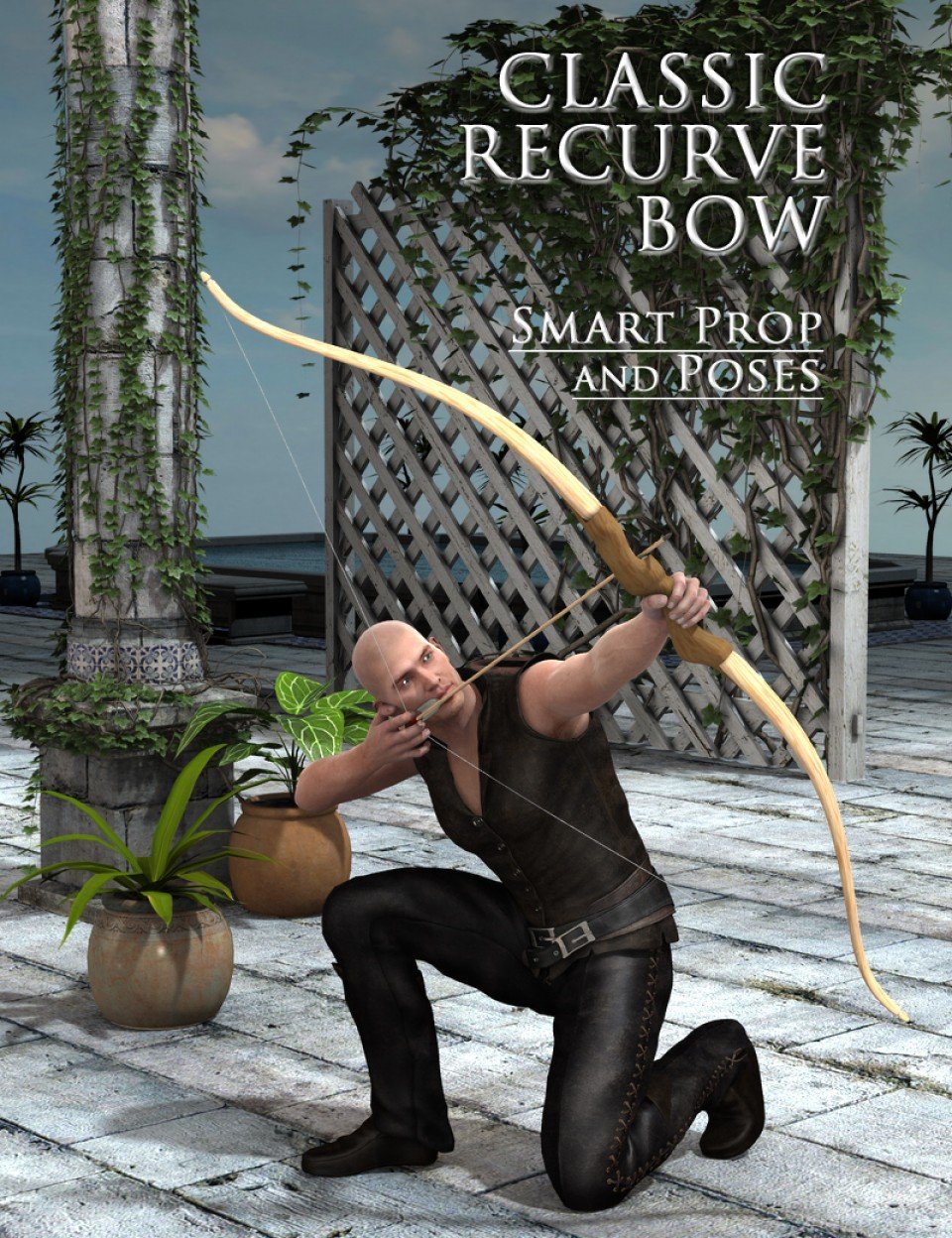 Classic Recurve Bow Smart Prop and Poses G2M_DAZ3D下载站