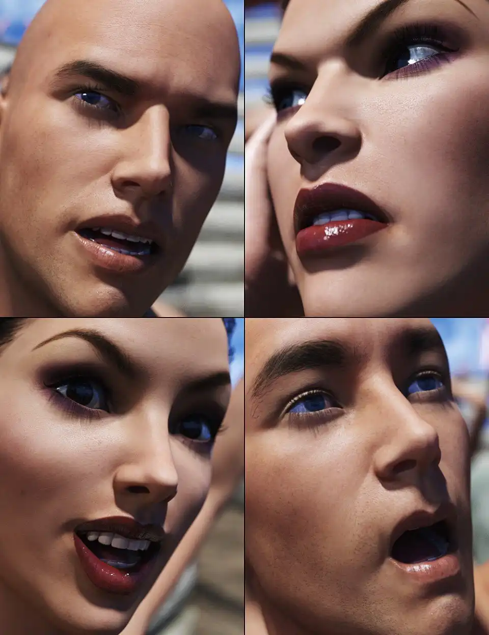 Crowd Reaction Expressions G3_DAZ3D下载站