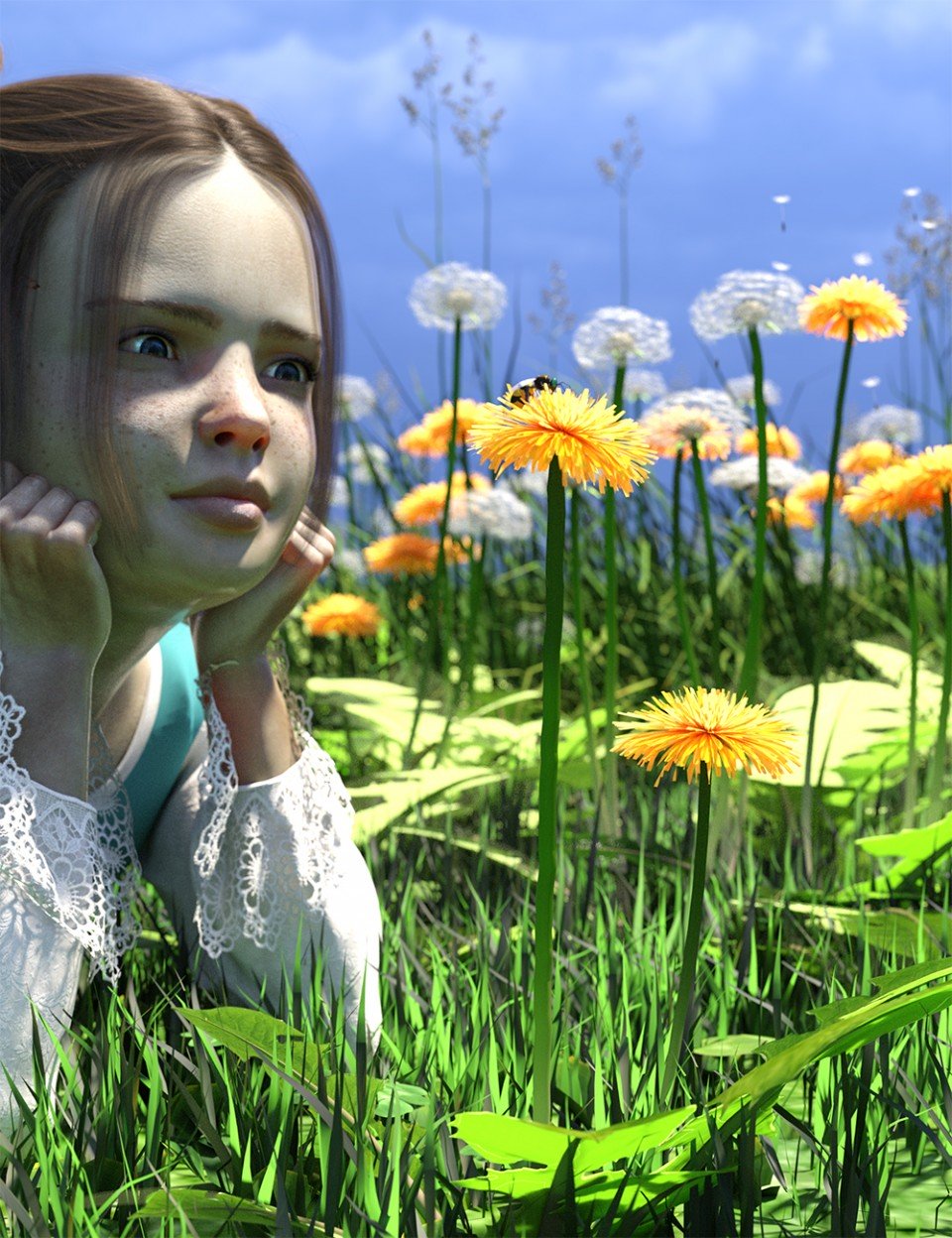Dandelions – Grassland and Lawn Plants and Seeds_DAZ3DDL
