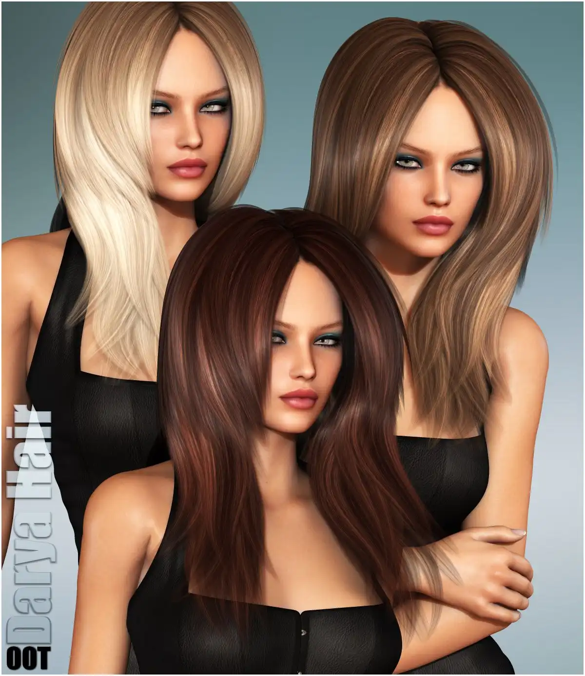 Darya Hair and OOT Hairblending_DAZ3DDL