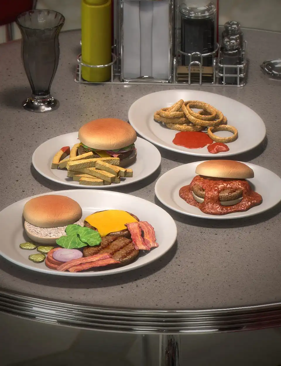 Diner Food 4_DAZ3D下载站