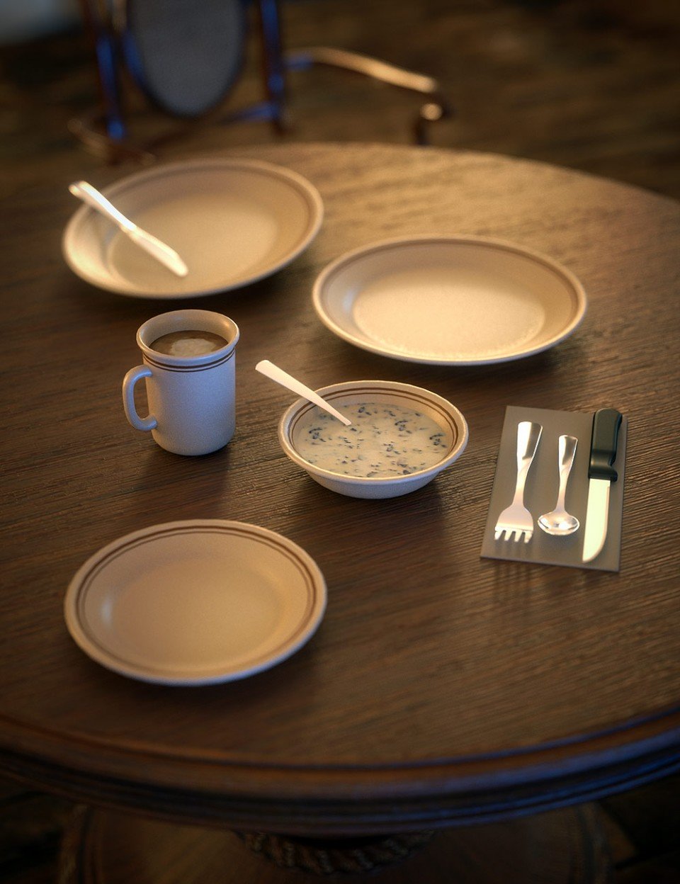 Diner Tableware_DAZ3D下载站