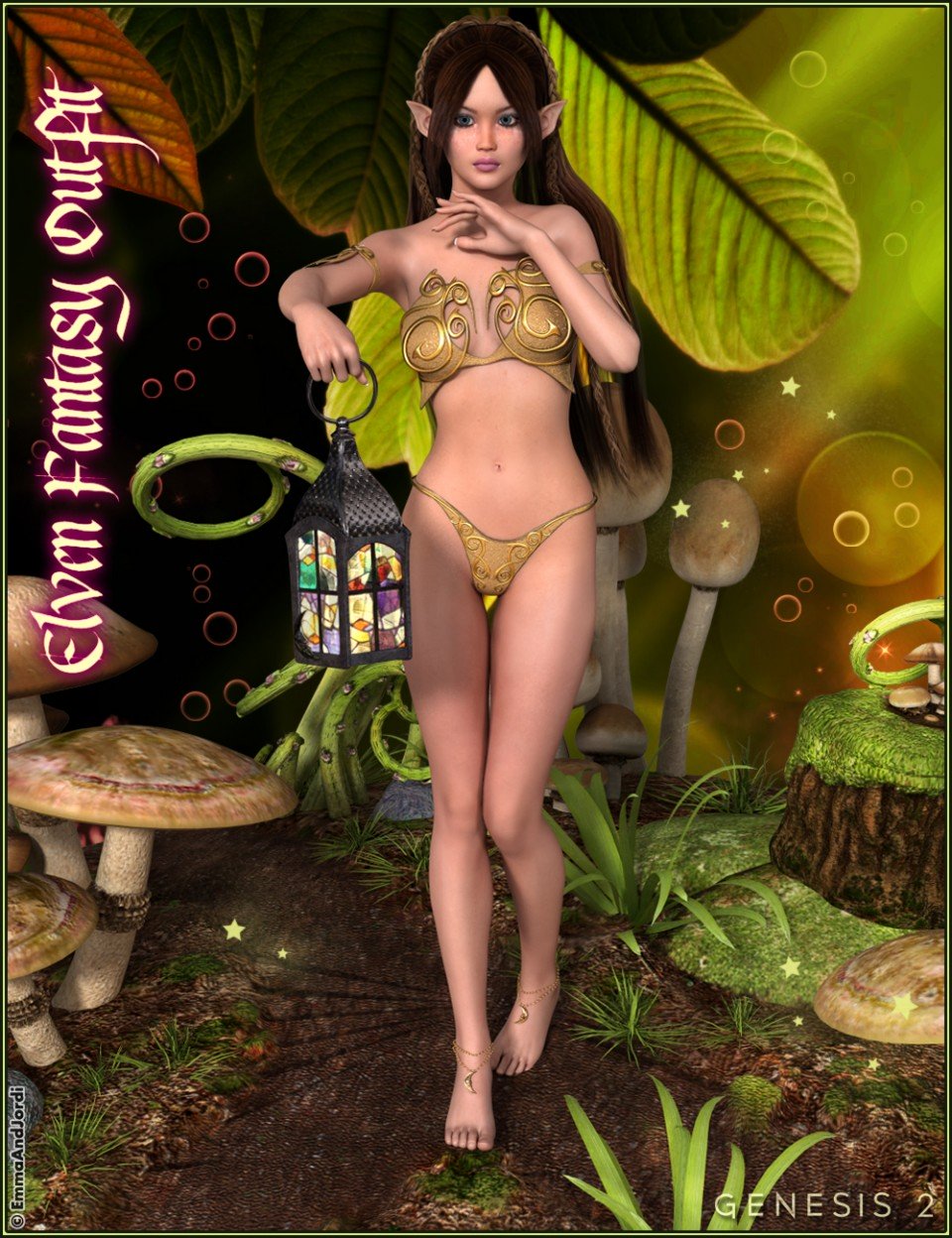Elven Fantasy Outfit for Genesis 2 Female(s)_DAZ3DDL