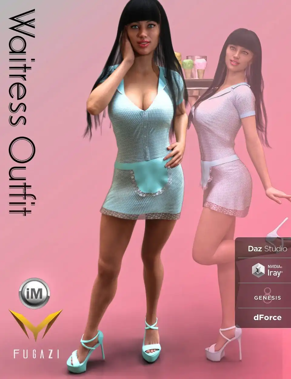 FG Waitress Outfit_DAZ3DDL