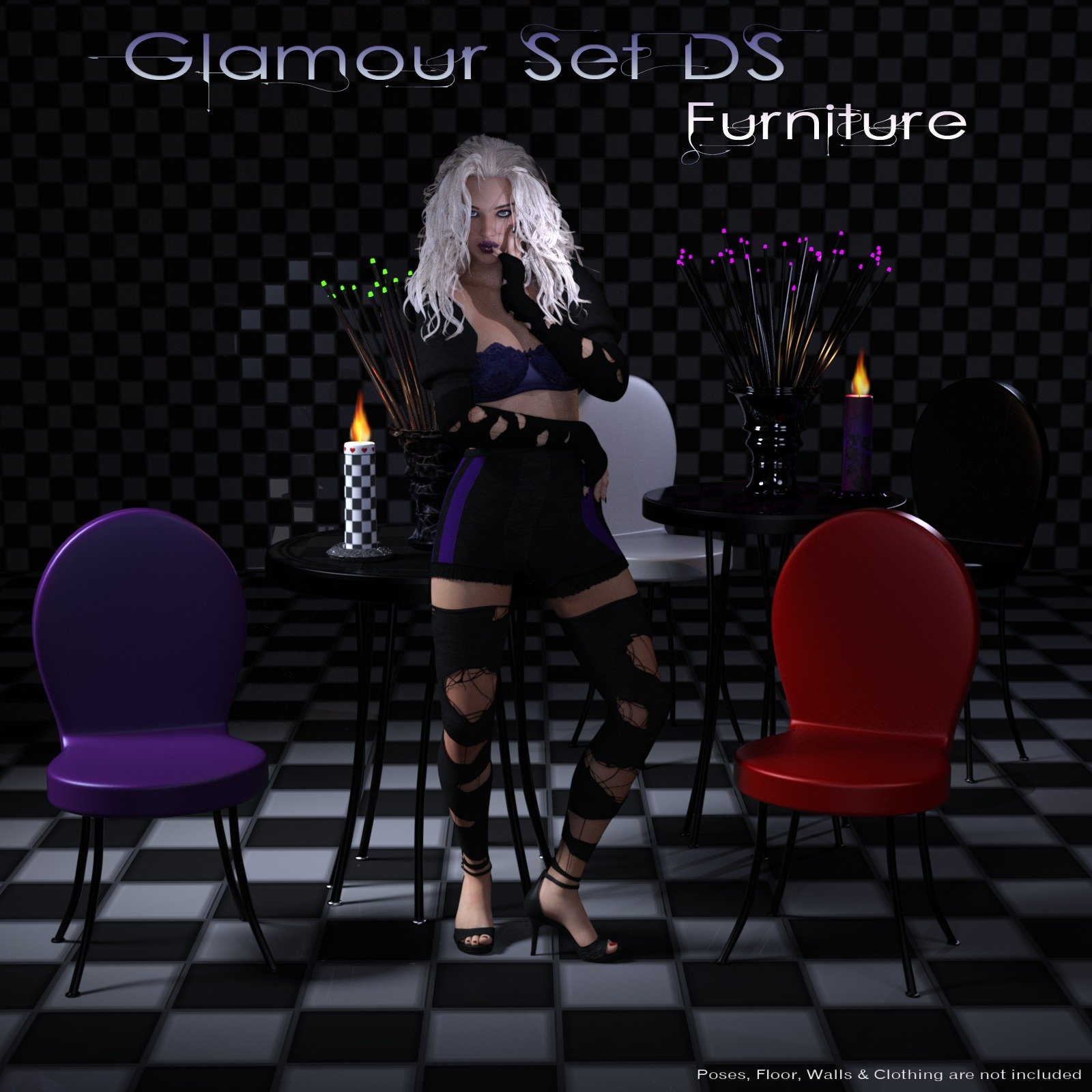 Glamour Set DS Furniture_DAZ3D下载站