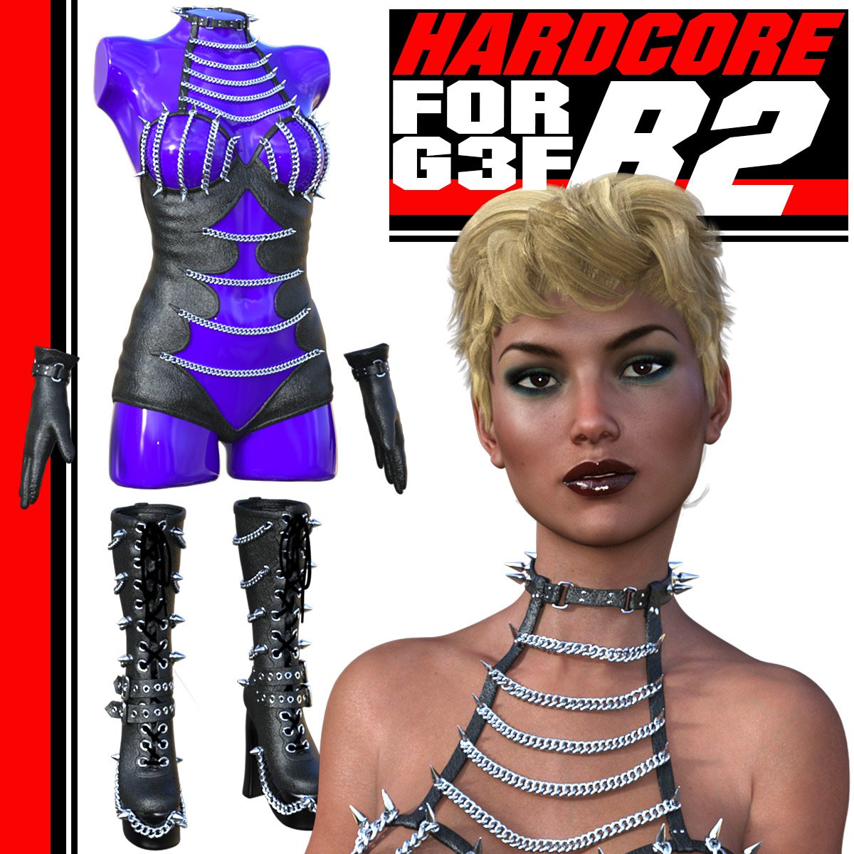 HARDCORE-R2 for G3 Females_DAZ3D下载站