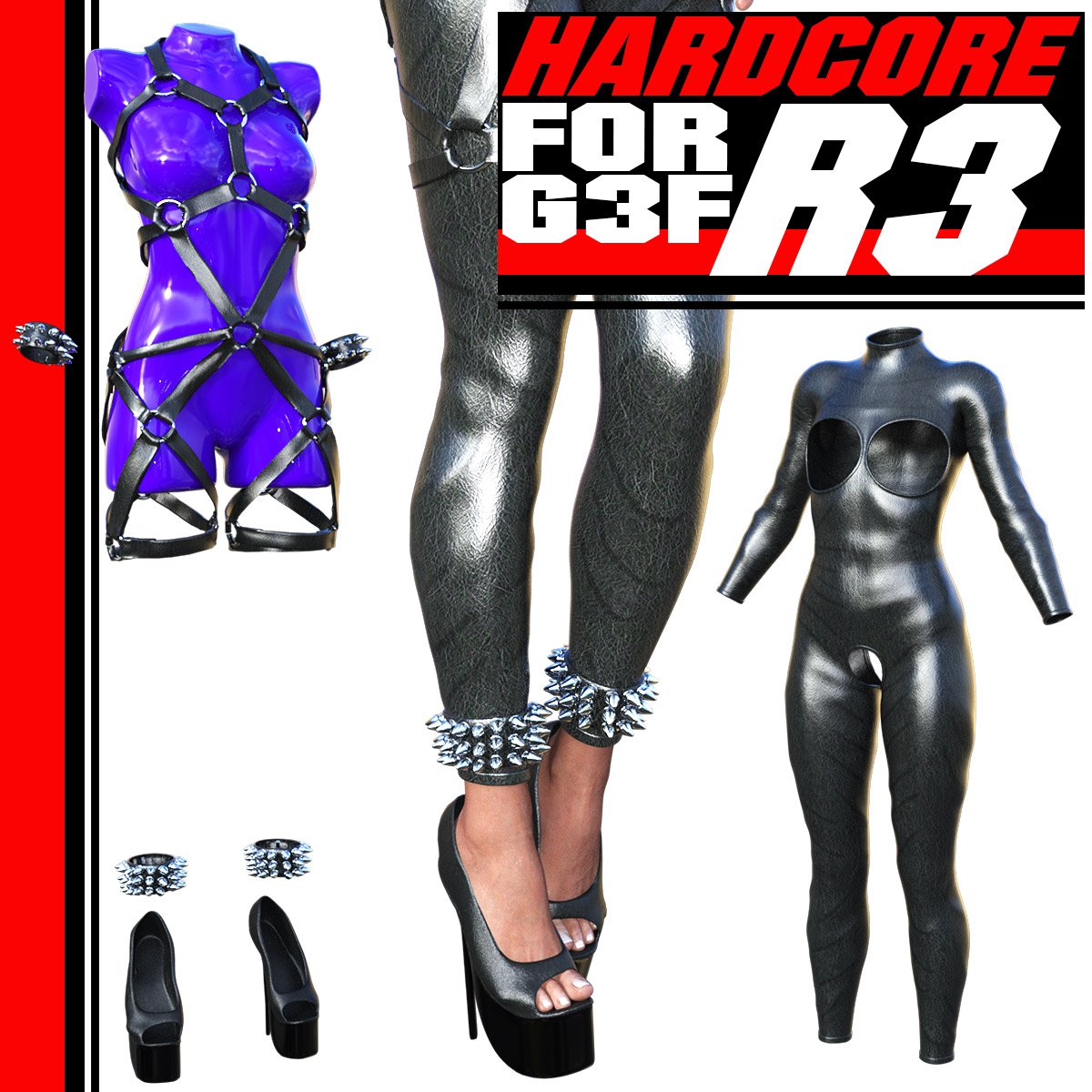 HARDCORE-R3 for G3 Females_DAZ3D下载站