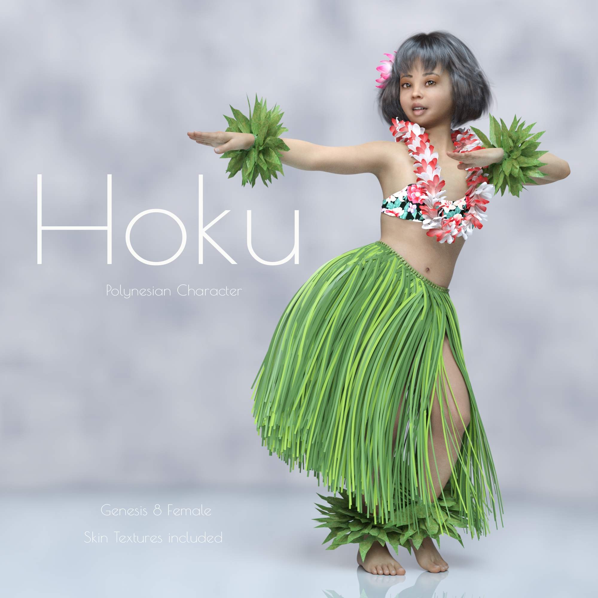 Hoku A Cute Polynesian Female Character_DAZ3DDL