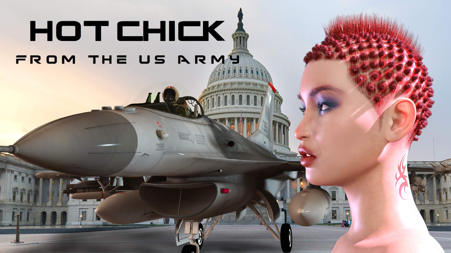 Hot Chick From The US Army For Genesis 8 Female_DAZ3D下载站