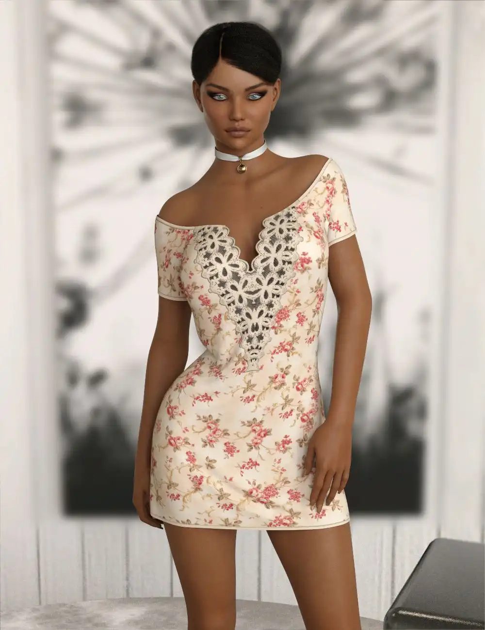 InStyle – dForce Off Shoulder Tee G8F_DAZ3D下载站