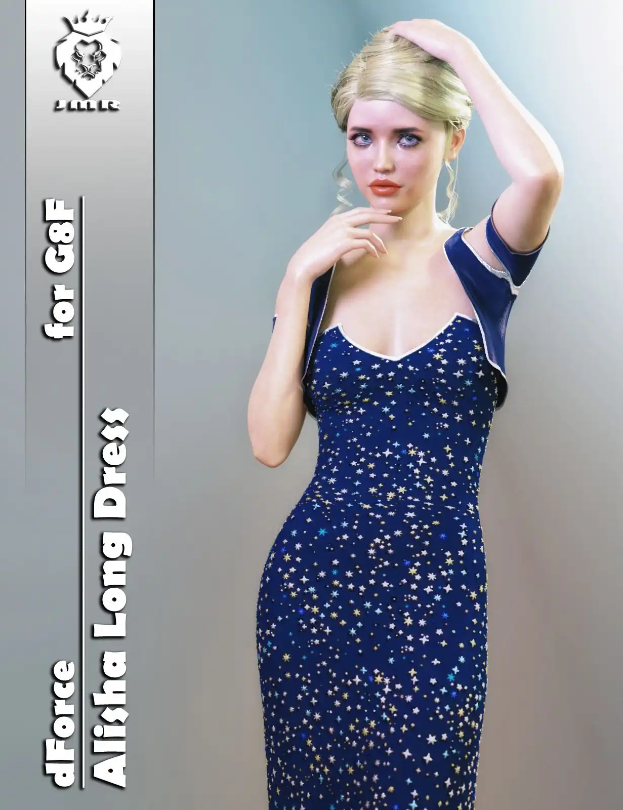 JMR dForce Alisha Long Dress for G8F_DAZ3DDL