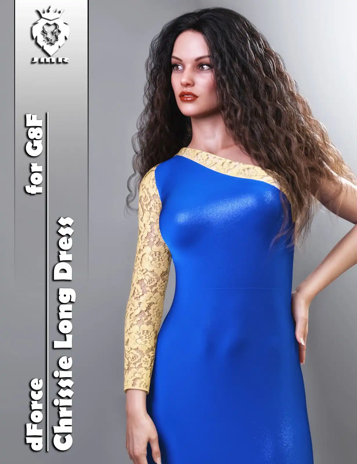 JMR dForce Chrissie Long Dress for G8F_DAZ3DDL