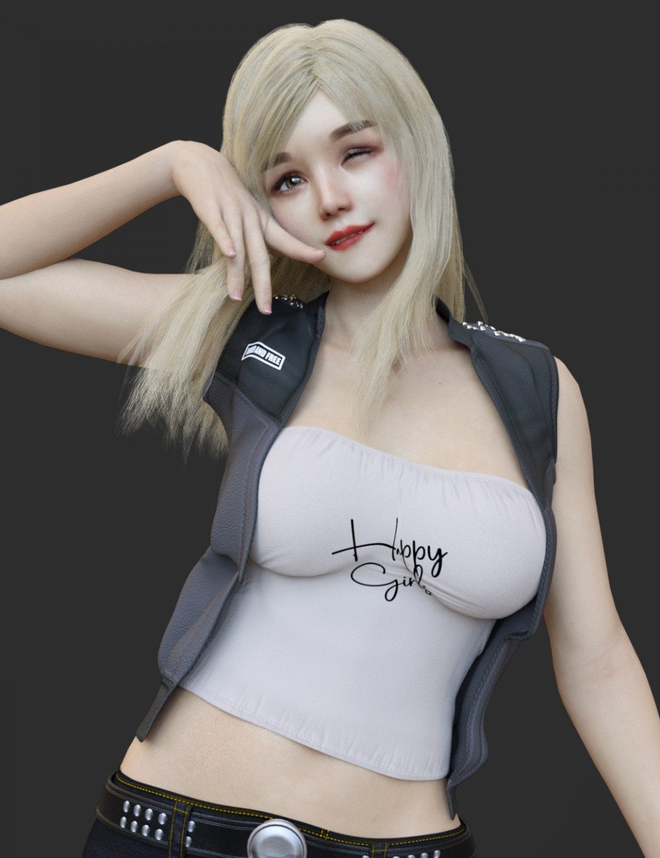Keicy with Expressions, dForce Breasts and dForce Hair for Genesis 8 Female_DAZ3D下载站