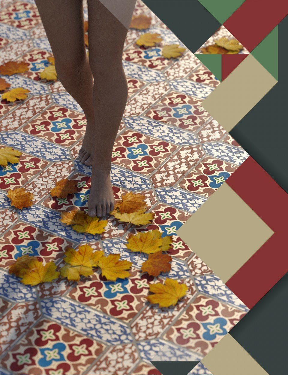 Medieval Inspired Floor Tile Shaders_DAZ3D下载站
